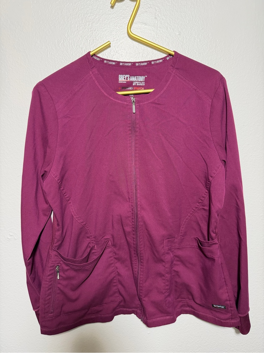 Grey's Anatomy Women's Zip-Front Utility Jacket - Plum